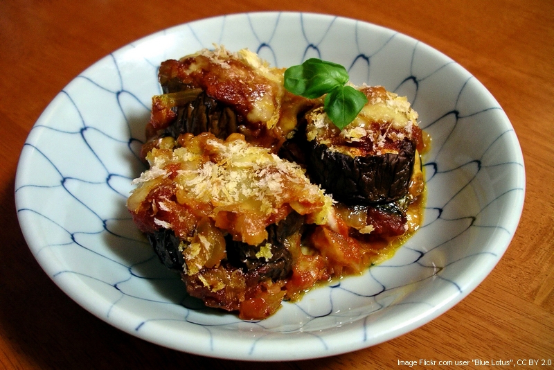 Gratin d'aubergines à la mozzarella